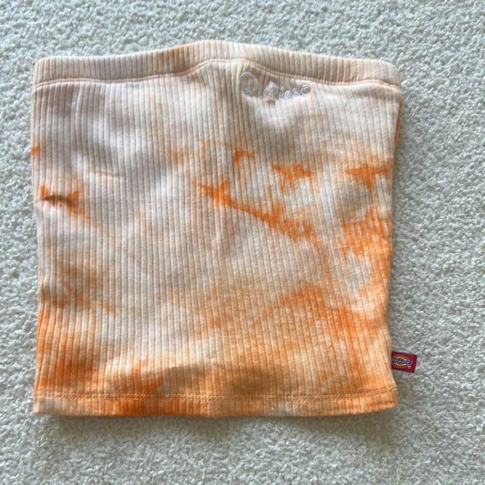 Dickies Vibrant Orange Ribbed Tube Top